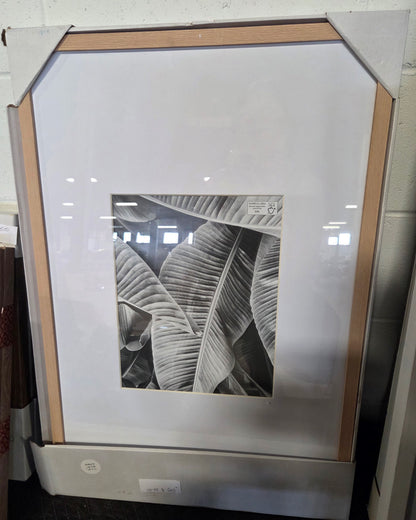 20x30" matted to 11x14" poster frame light wood - AS IS - MINOR COSMETIC FLAWS (see picture) - PICK UP ONLY