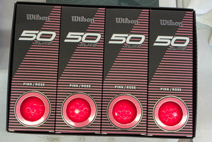 Wilson Fifty Elite Pink Golf Balls - 12pk