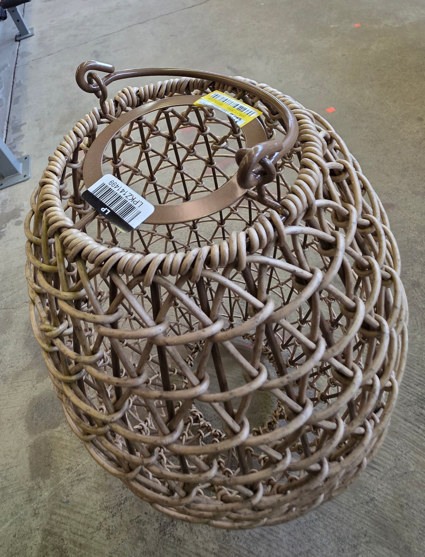 AS-IS Open Weave Large Outdoor Lantern 19.5" Tall