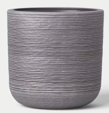 Fluted Outdoor Planter Gray 10" - Threshold™