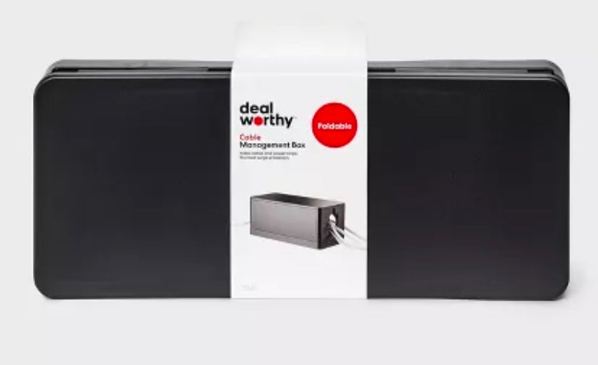 13.5" x 5.5" x 5.5" Cable Management Box - dealworthy™ Black