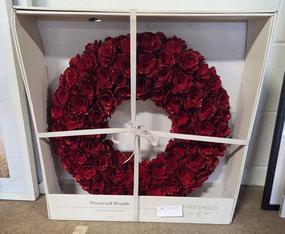 Preserved wreath - Red - PICK UP ONLY