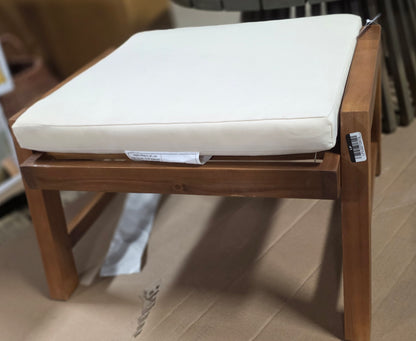 Christopher Knight Home Temecula Acacia Wood Ottoman with Cushion PICKUP ONLY