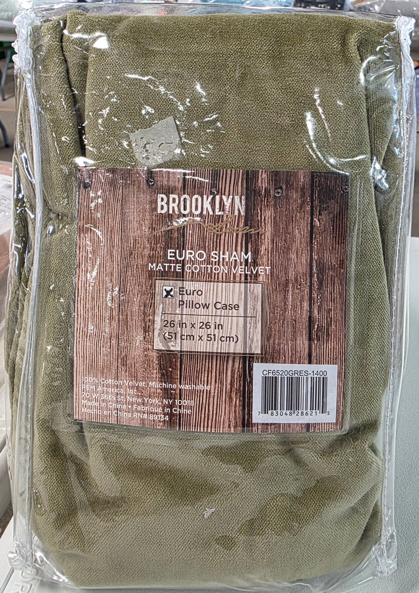 Brooklyn Euro Sham Matte Cotton Velvet