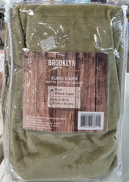 Brooklyn Euro Sham Matte Cotton Velvet
