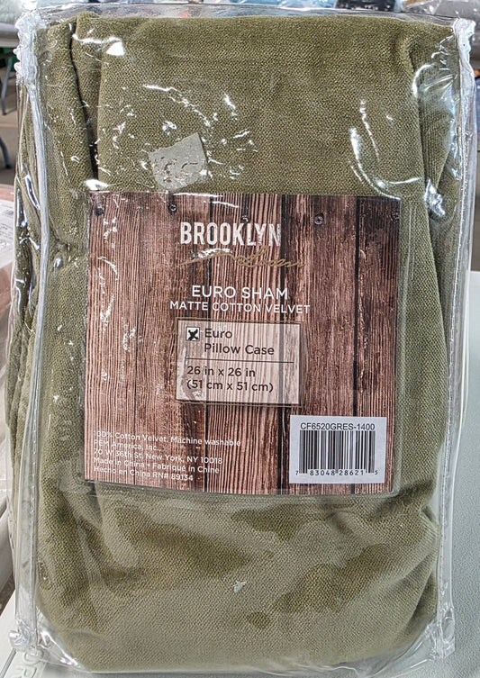Brooklyn Euro Sham Matte Cotton Velvet