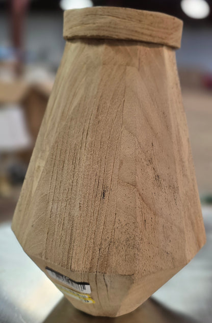 10" Tall Bleached Wood Vase - Threshold™ AS-IS