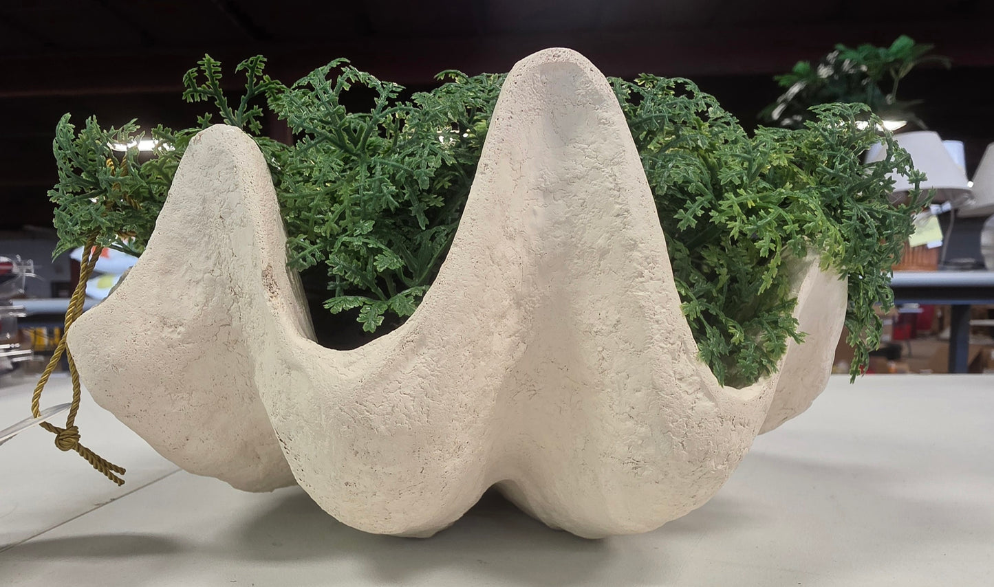 Threshold Shell Moss Bowl Outdoor Patio Tabletop Artificial Plant