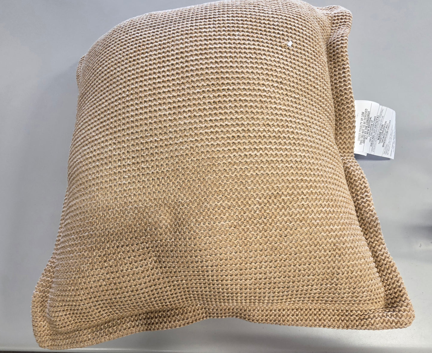 Faux Natural Outdoor Knit Pillow Cushion Tan - Threshold™ PICKUP ONLY