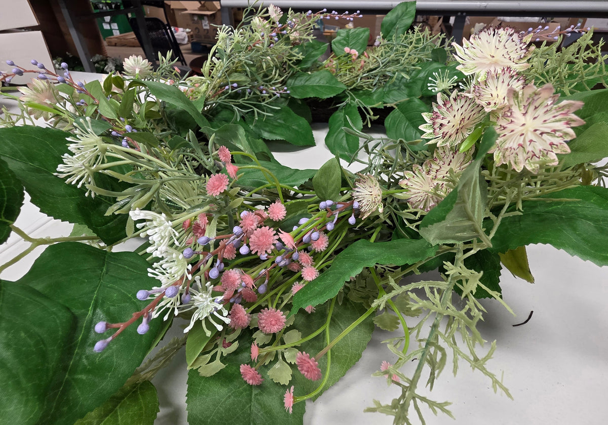 Faux Wreath 26" Wildflower Outdoor Reath Studio McGee  PICKUP ONLY