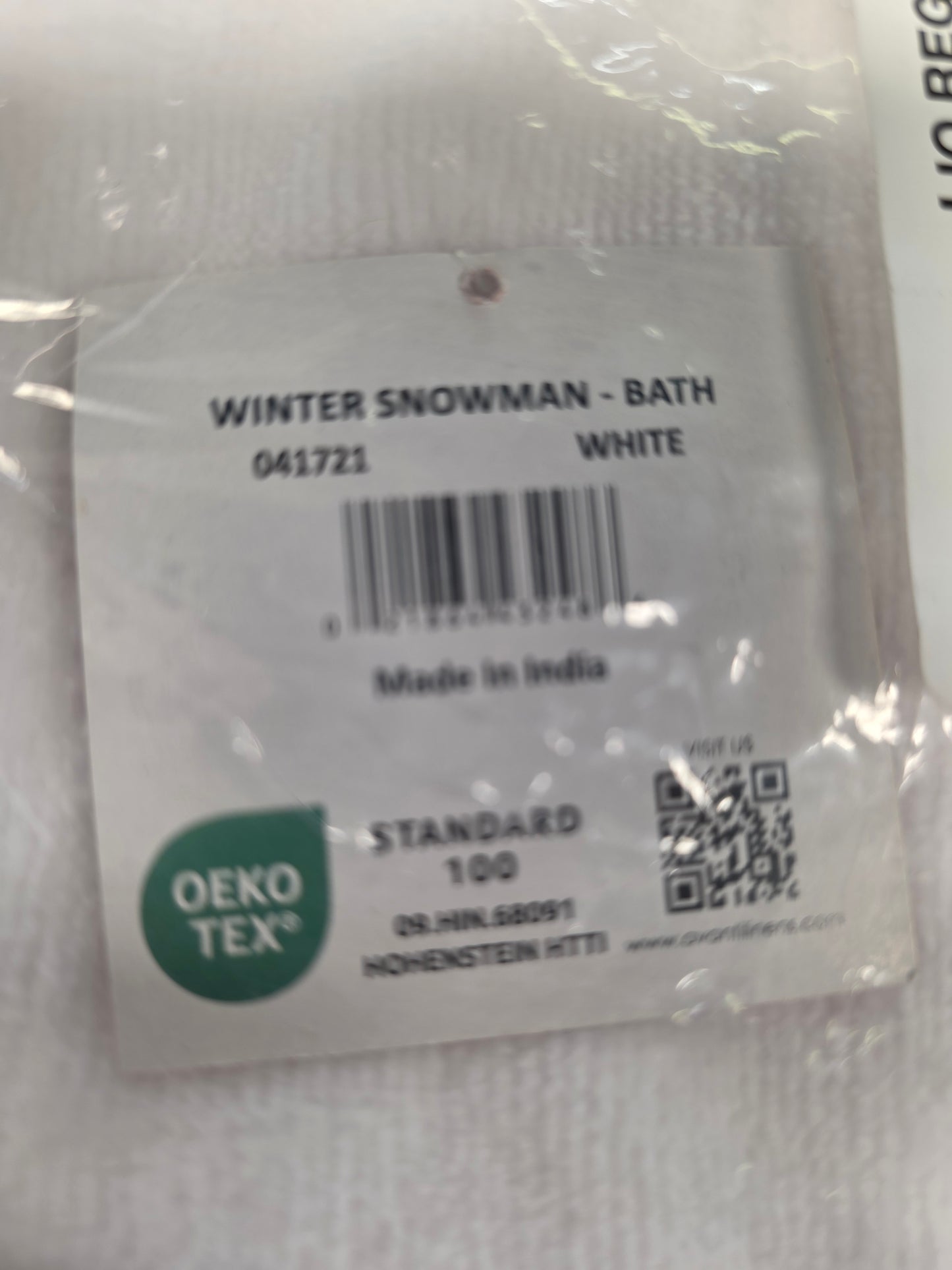 Winter Snowman Bath Towel Avanti Home