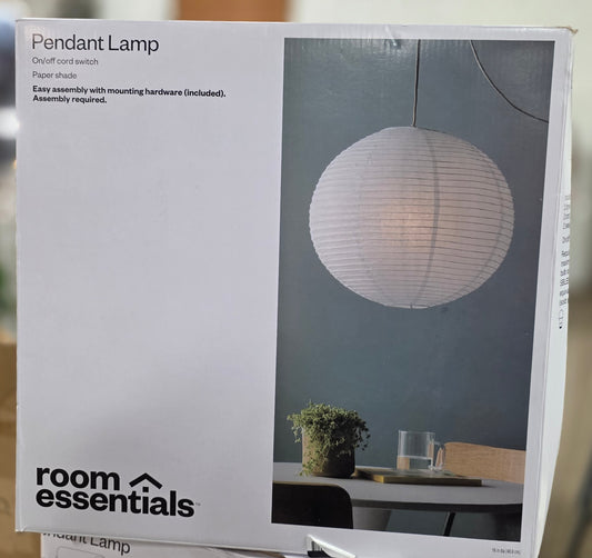 15.75" Round Paper Shade Ceiling Light - Room Essentials™