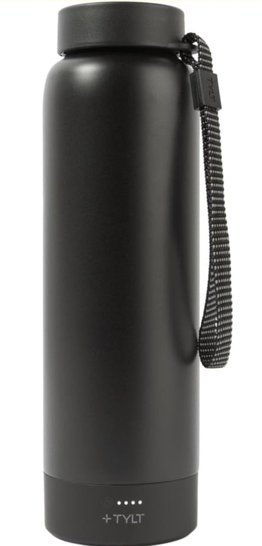 TYLT Power Bottle 2.0 24oz Stainless Steel Water Bottle with Magnetic Portable Power Bank