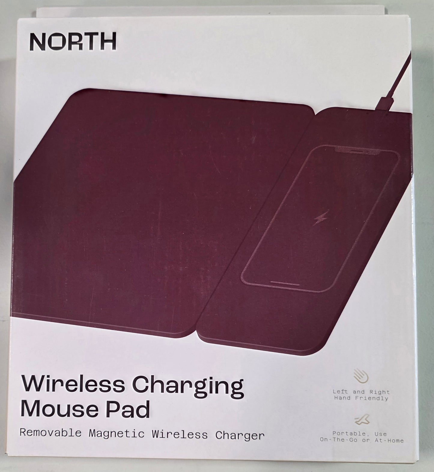 North Wireless Charging Mouse Pad - Plum Purple: Polyurethane Desk Accessory