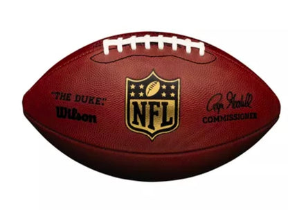 Wilson The Duke Replica Football: Regulation Size, Leather Composite, Butyl Bladder