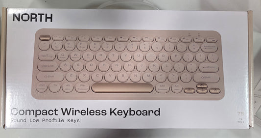 North Compact Round Key Wireless Keyboard - Beige