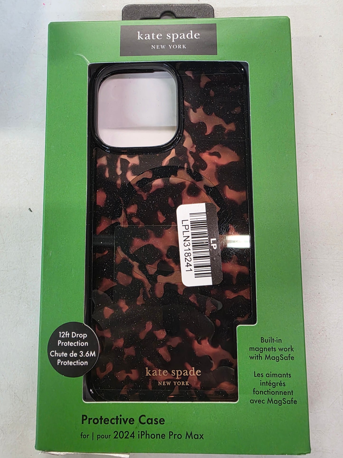 Kate Spade New York Apple iPhone 17e/16e/15/14/13 Protective Case with MagSafe - Transparent Tortoise