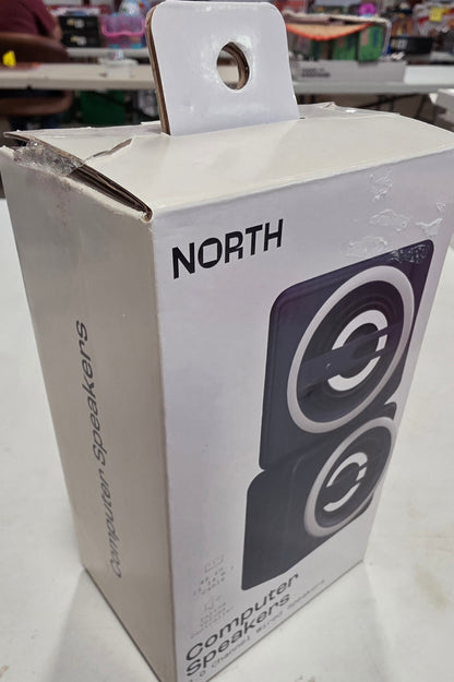 North Computer Speakers - Navy Blue: 3.5mm Jack, Lightweight Design