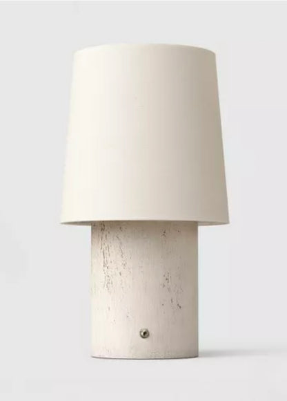Faux Wood Portable Table Lamp White - Threshold AS-IS