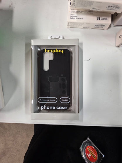Samsung Galaxy S24 Silicone Phone Case - heyday™ Black: Solid Pattern, Compatible with Samsung Galaxy S24