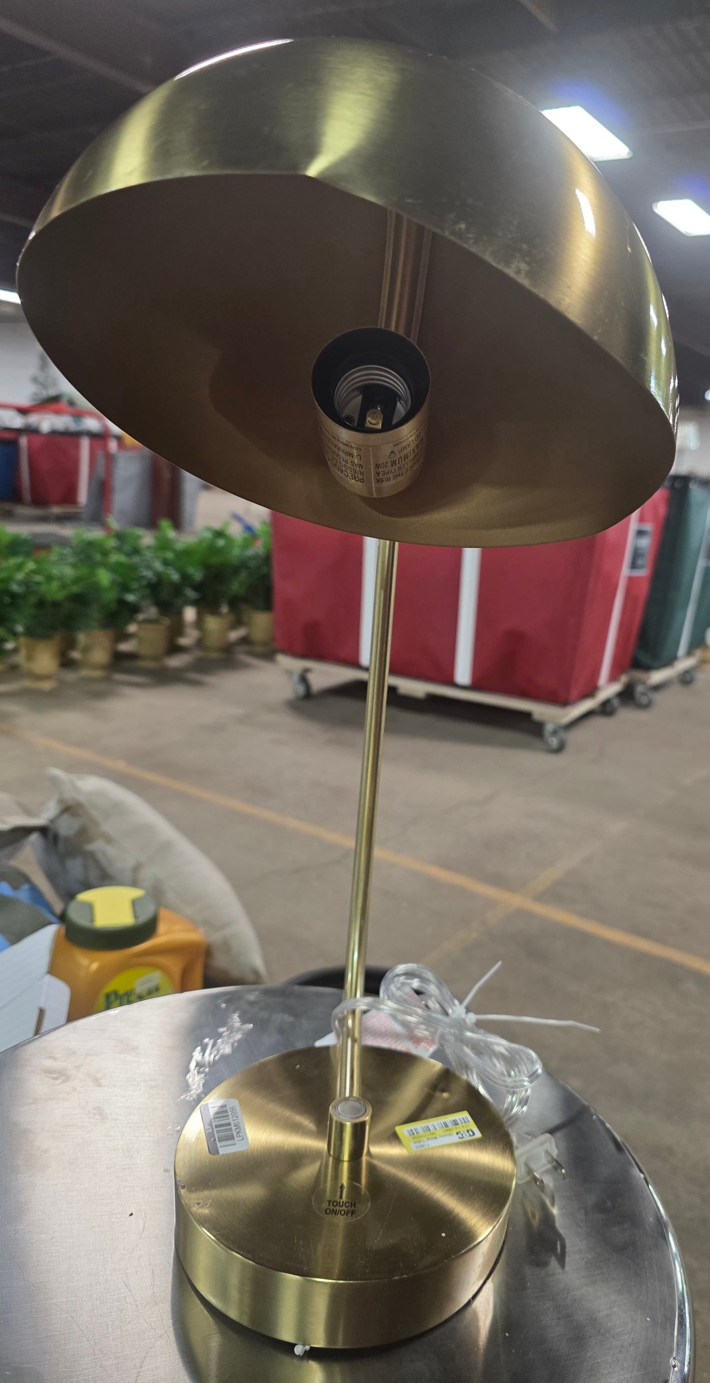 Glossy Metal Table Lamp Brass - Room Essentials™ AS-IS