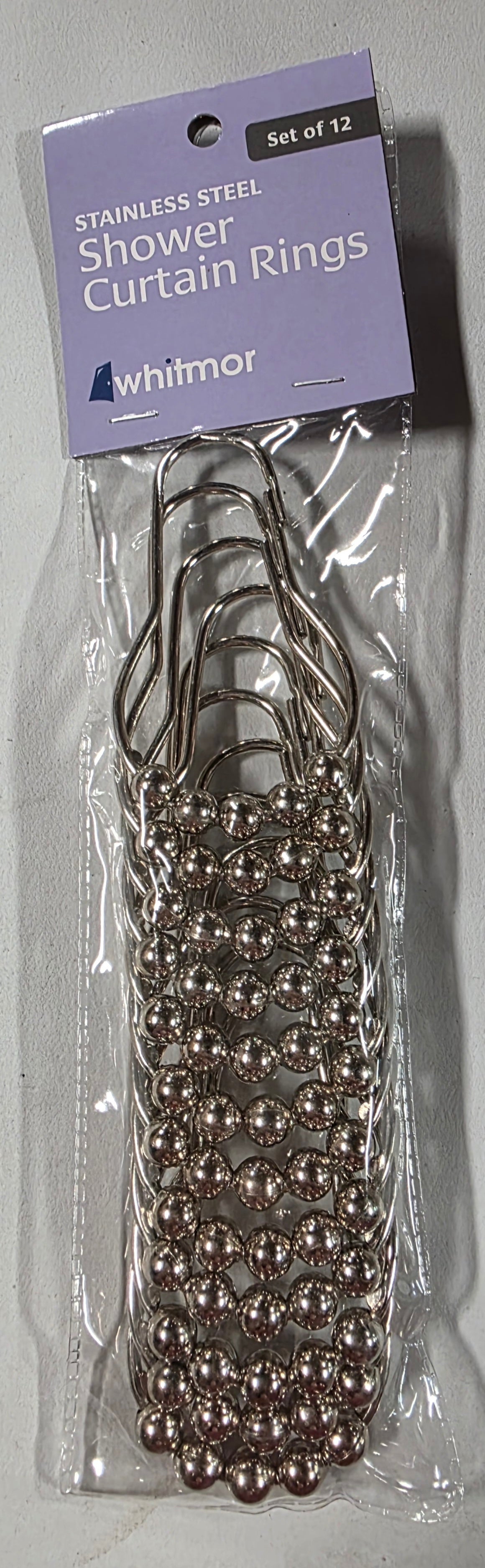 Stainless Steel Shower Curtain Rings Set of 12