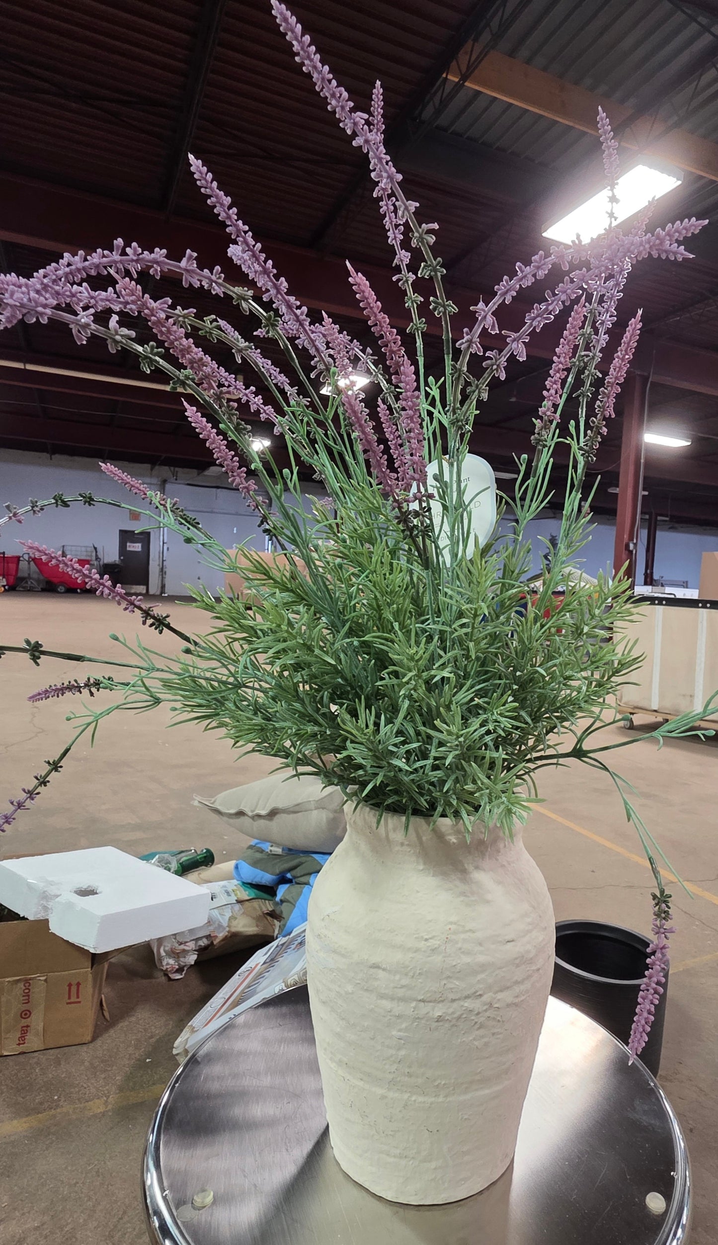 28" Potted Lavender Outdoor Patio Artificial Plant - Threshold™ designed with Studio McGee - AS IS - CHIPPED/CRACKED