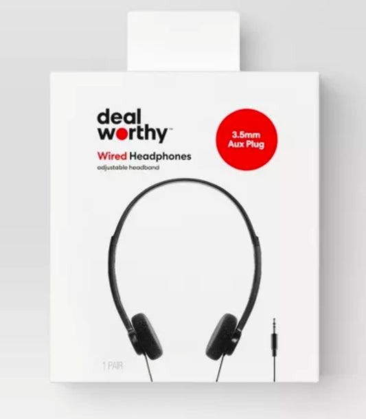 Retro On-Ear Headphones - dealworthy™: Wired, 3.5mm Jack, Foam Cushion