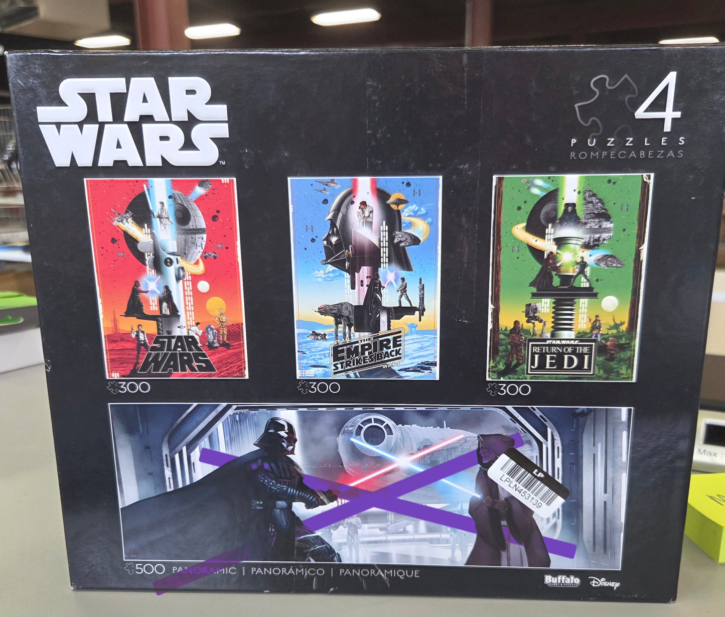Buffalo games Star Wars 3pk puzzles AS IS