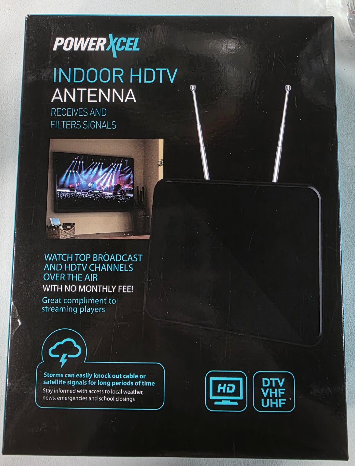 PowerXcel Indoor HDTV Antenna Receives and Filters Signals