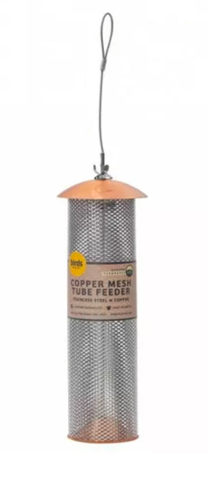 Birds Choice Modern Farmhouse Copper Mesh Bird Tuber Feeder