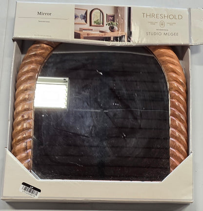 14" x 16" Wood Textured Mirror Studio McGee