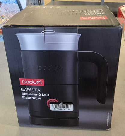 Bodum Milk Frother with handle Black: Electric Coffee & Milk Steamer