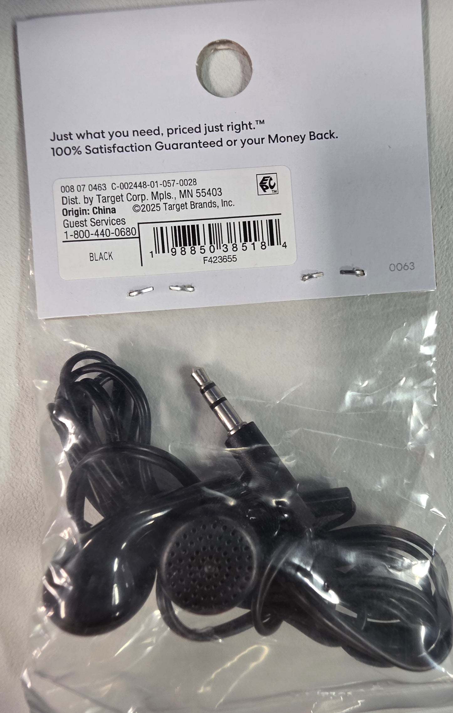 Wired Earbuds - Dealworthy™ Black: 3.5mm Jack In-Ear Headphones, ABS Cushion