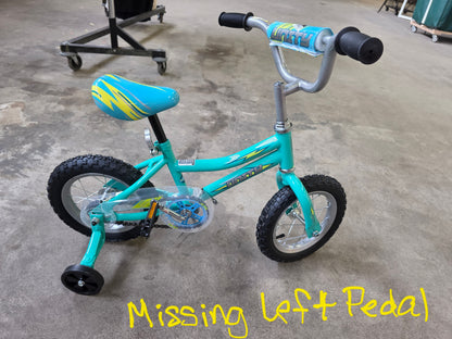 Pacific Unisex Unity 12" Kids' Bike - Teal Blu:  AS-IS Missing Left Pedal PICKUP ONLY
