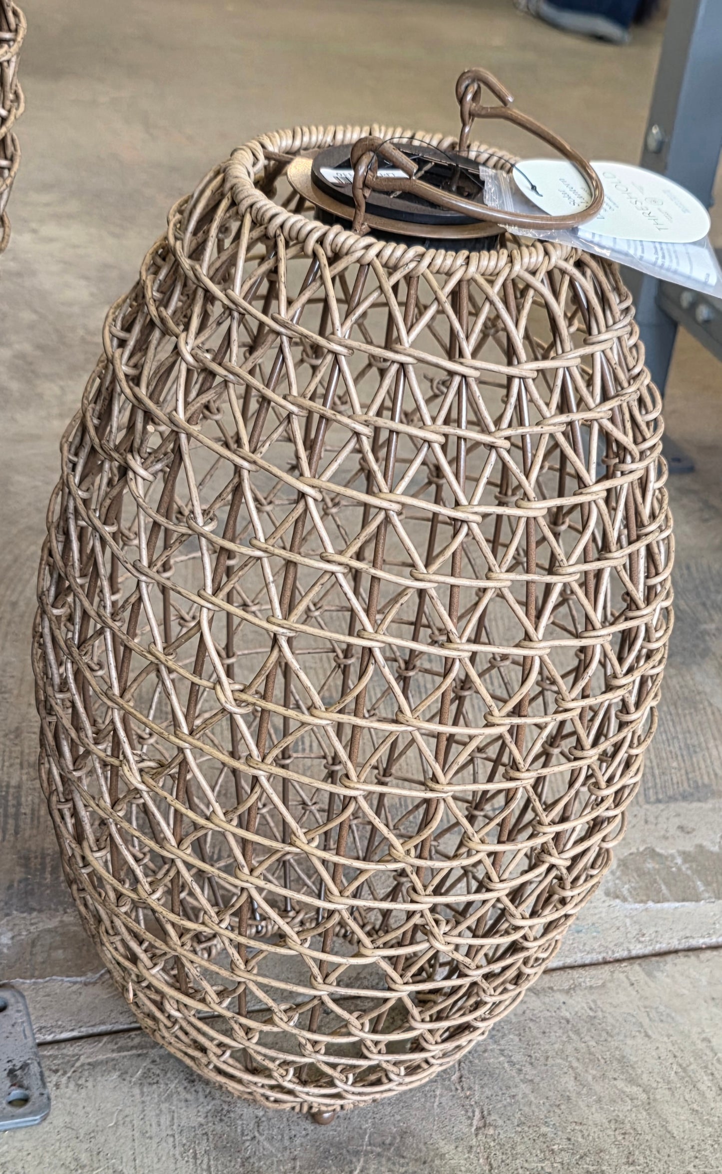 Open Weave Solar LED Large Outdoor Lantern 19.5" Tall
