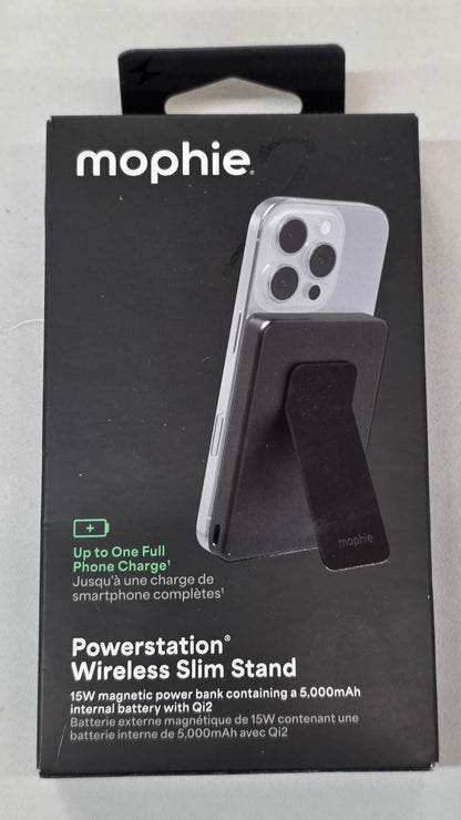 Mophie Powestation Wireless Slim Stand - 5000mAh Qi2 15w Power Bank with Stand