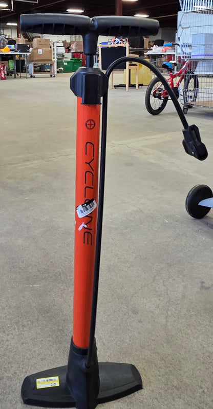 Schwinn Cyclone Tire Floor Pump - Orange PICKUP ONLY