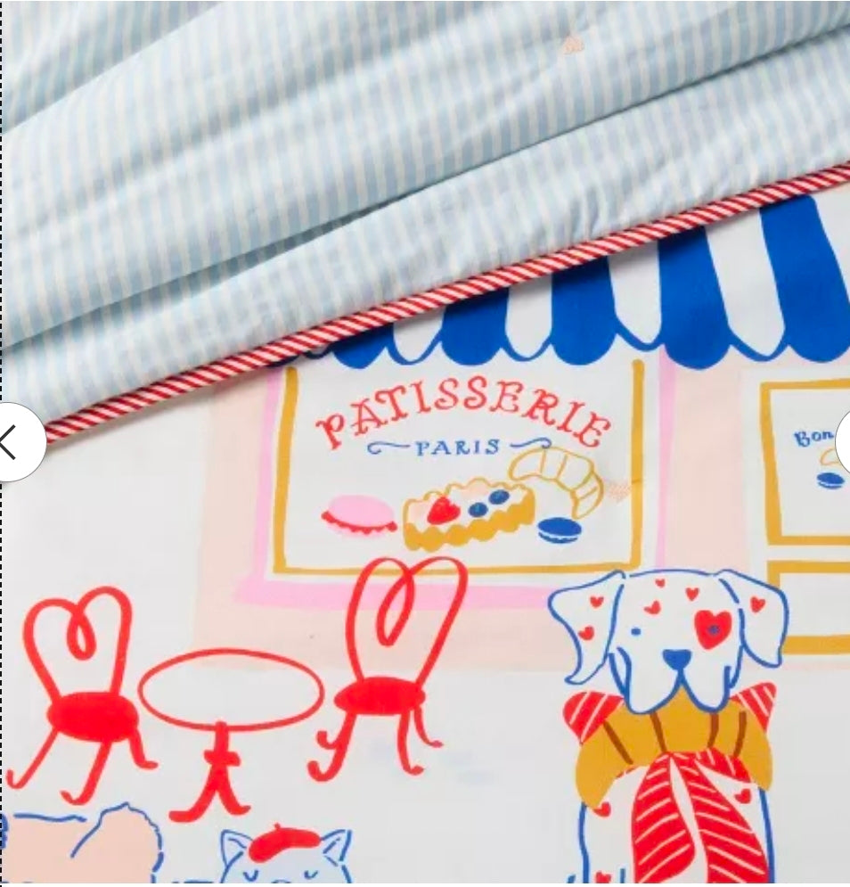 Full/Queen Comforter Set - Patisserie Scene Kids