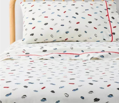 Full Sheet Set Hot Wheels Classic Car Kids' Cotton Sheet Set Cream - Hot Wheels