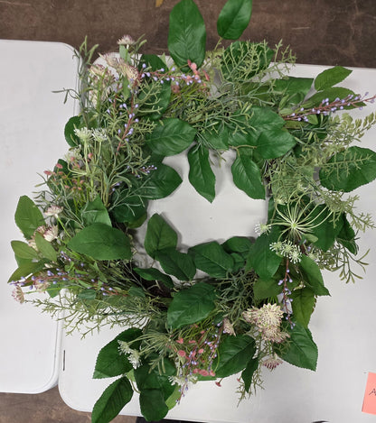 Faux Wreath 26" Wildflower Outdoor Reath Studio McGee  PICKUP ONLY