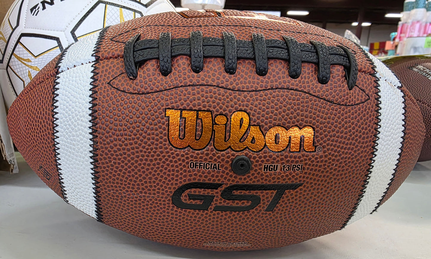 Wilson GST Speed Skin Official Football - Brown: Regulation Size, Leather Composite, Butyl Bladder