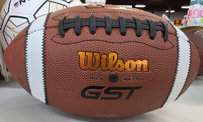 Wilson GST Speed Skin Official Football - Brown: Regulation Size, Leather Composite, Butyl Bladder