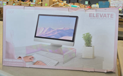 iJoy Elevate Monitor and Laptop Stand for Laptops upto 17” – Opal Sky