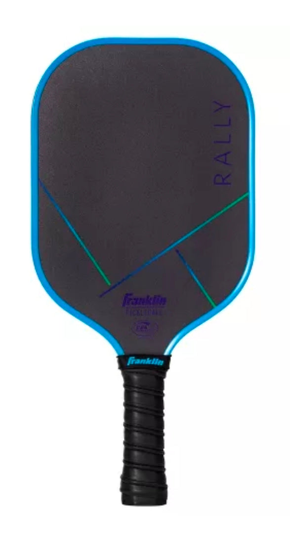 Franklin Sports 15.7'' Rally Traditional Pickleball Paddle - Blue/Green: Polypropylene Core