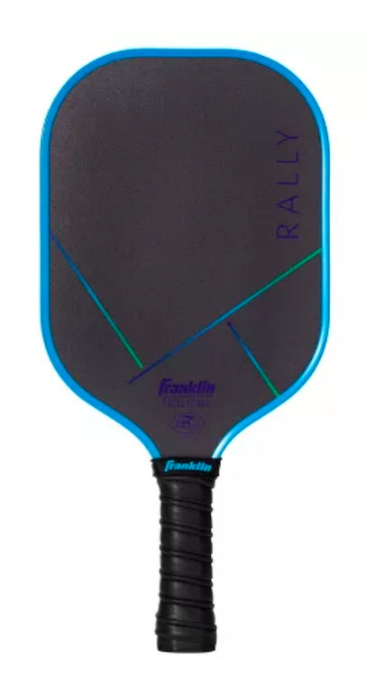 Franklin Sports 15.7'' Rally Traditional Pickleball Paddle - Blue/Green: Polypropylene Core