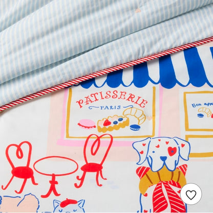 Twin Comforter Set- Patisserie Scene Kids