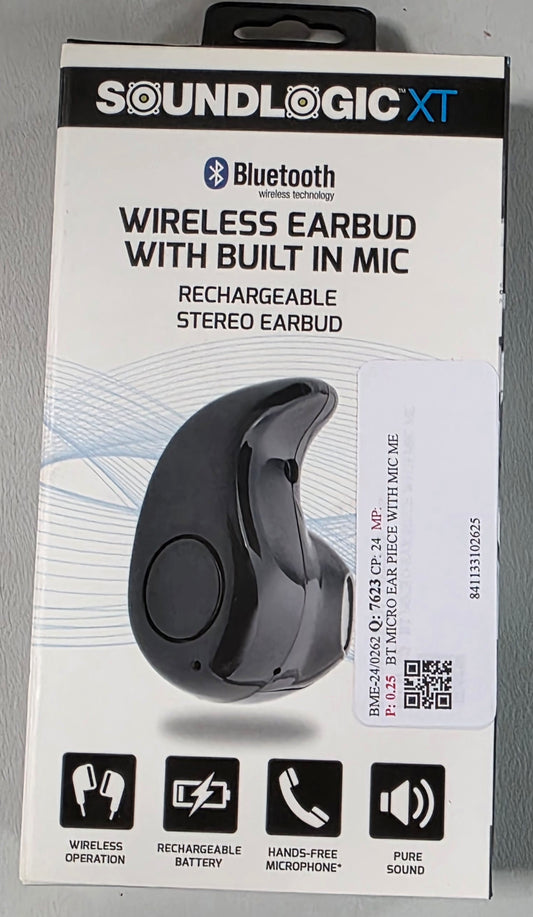SOUNDLOGICXT Bluetooth Wireless Earbud with Built In Mic