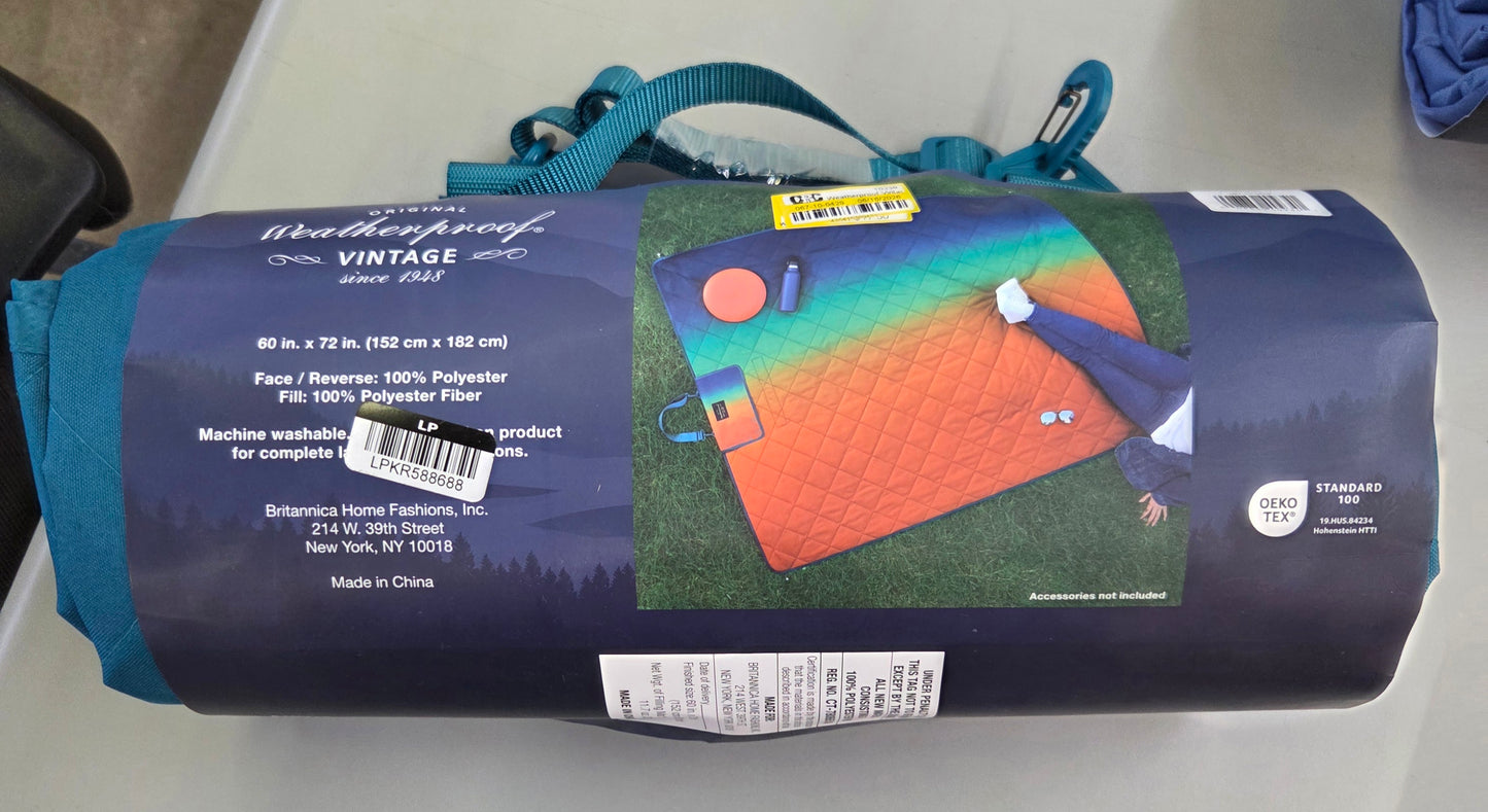 Weatherproof vintage outdoor blanket