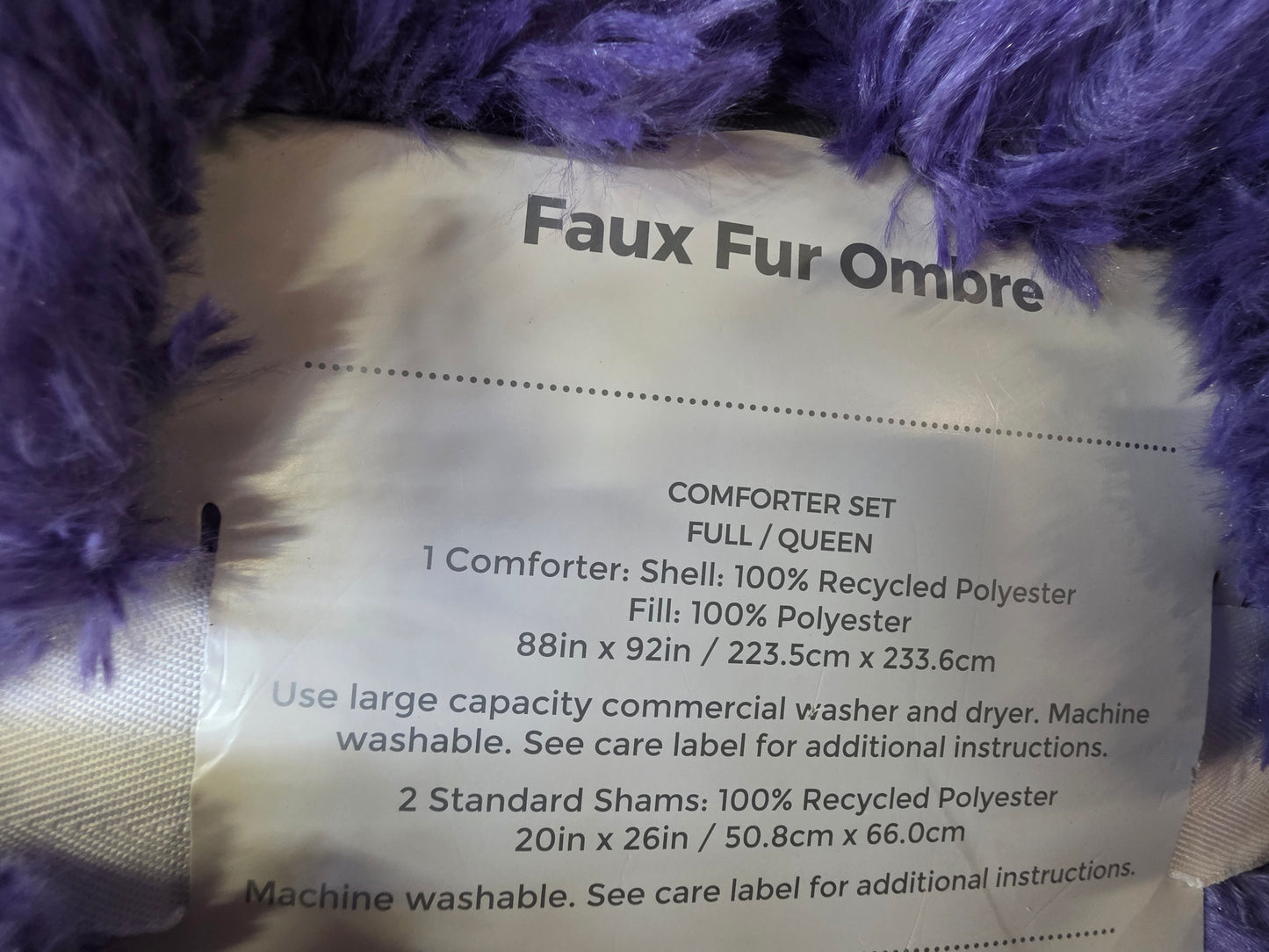 Celestial Garden Full/Queen Faux Fur Comforter